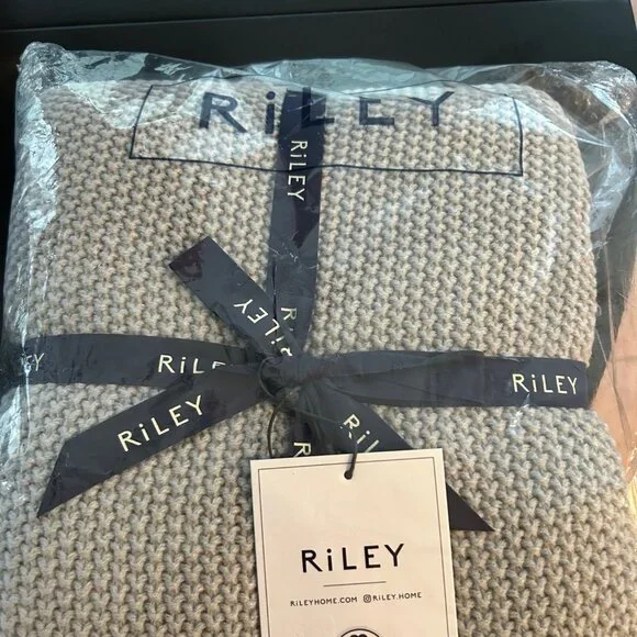 Riley 50x60 Gray Throw Blanket - Picture 2 of 3